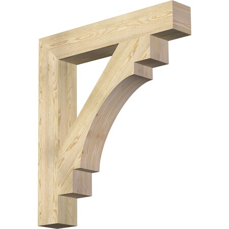 Ekena Millwork Merced Block Rough Sawn Bracket, Douglas Fir, 6"W x 38"D x 42"H BKT06X38X42MRC05RDF